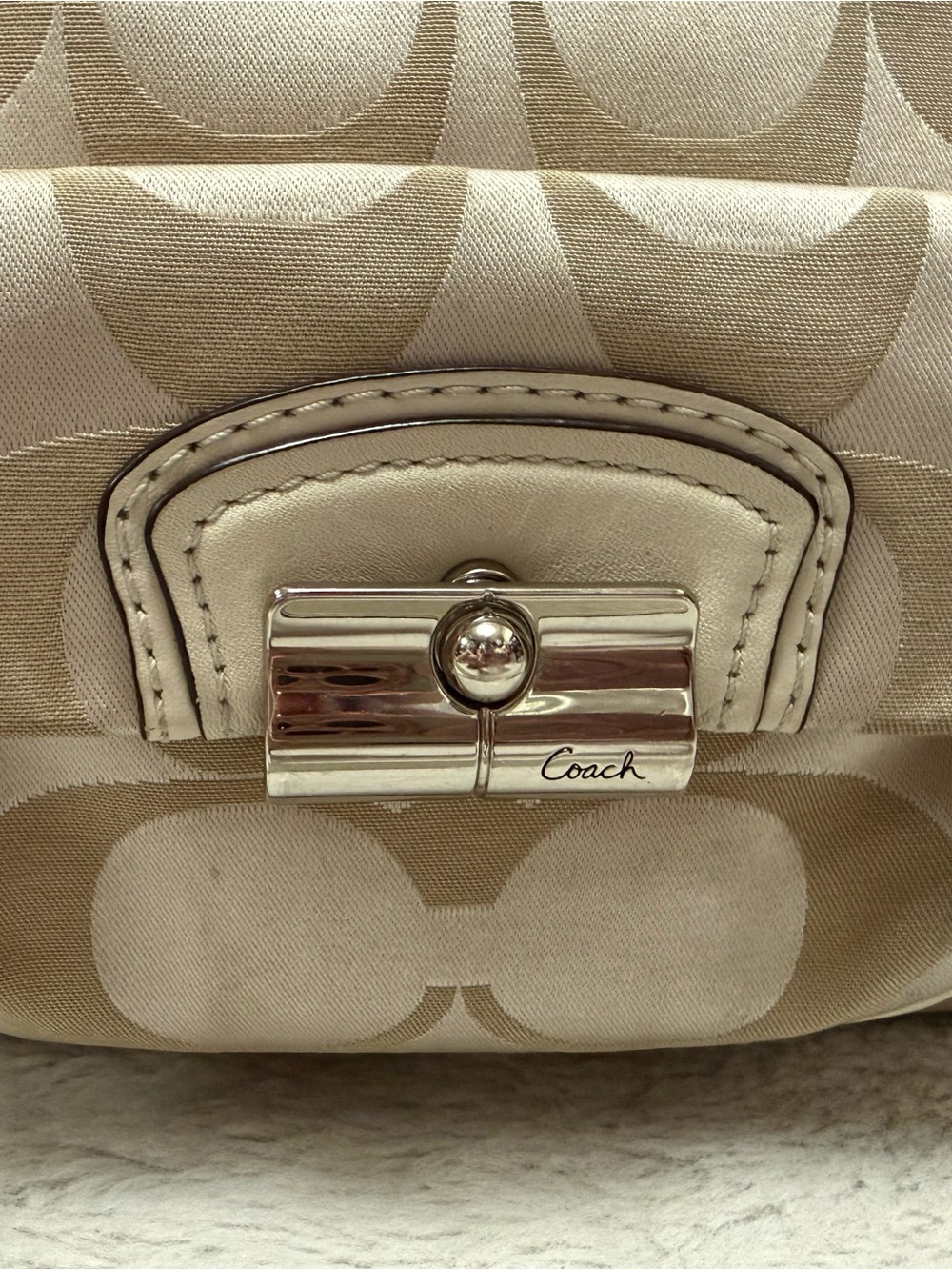 Y2k Coach Kristin Signature Sateen Hobo Bag - Gem